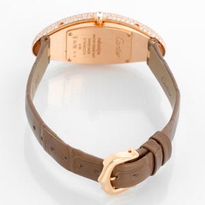 Cartier Baignoire Allongée 18K Rose Gold Ladies Watch WJBA0006