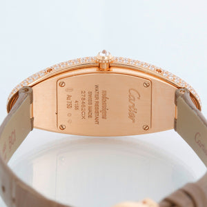 Cartier Baignoire Allongée 18K Rose Gold Ladies Watch WJBA0006