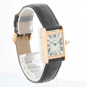 Cartier Tank Louis 18k Yellow Gold Ladies Watch on Leather Band 2442