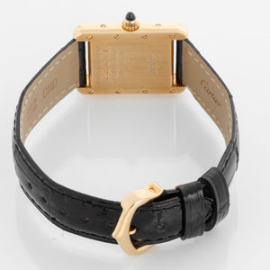 Cartier Tank Louis 18k Yellow Gold Ladies Watch on Leather Band 2442