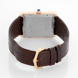 Cartier Men's Extra Large Tank Solo Stainless Steel & Rose Gold Watch W5200026 3799