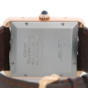 Cartier Men's Extra Large Tank Solo Stainless Steel & Rose Gold Watch W5200026 3799