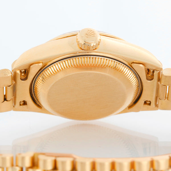 Rolex Ladies President 18k Yellow Gold Watch 69178 Champagne Dial