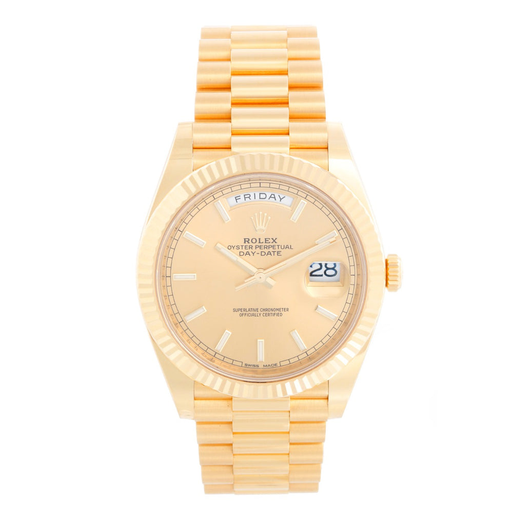 Rolex Day-Date 40 President 18k Yellow Gold Men's 40mm Watch 228238