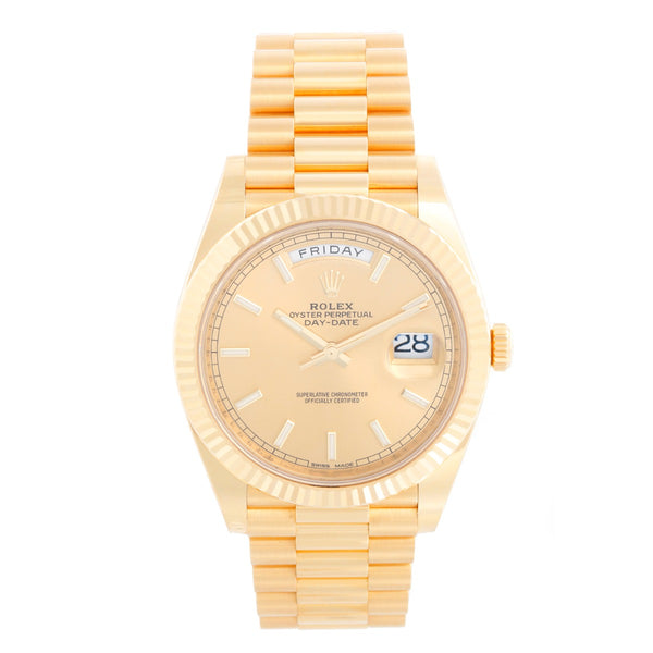 Rolex Day-Date 40 President 18k Yellow Gold Men's 40mm Watch 228238
