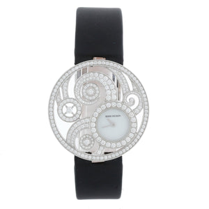 Boucheron Ajouree Volutee Ladies Diamond 18K White Gold Watch WA017301