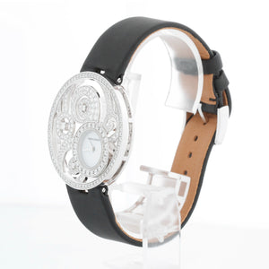 Boucheron Ajouree Volutee Ladies Diamond 18K White Gold Watch WA017301