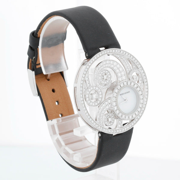 Boucheron Ajouree Volutee Ladies Diamond 18K White Gold Watch WA017301