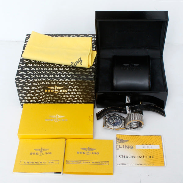 Breitling Chronomat 44 Stainless Steel Men's Chronograph Watch AB0110