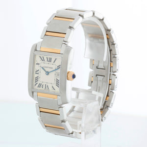 Cartier Tank Francaise Midsize Stainless Steel & Yellow Gold  Watch 2465 W51012Q4