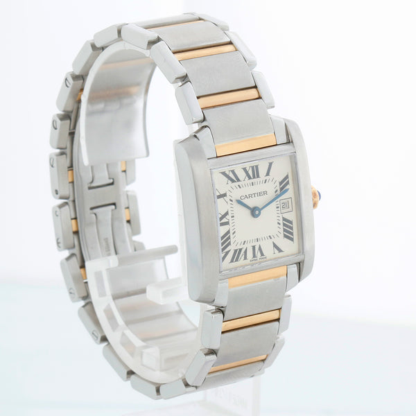 Cartier Tank Francaise Midsize Stainless Steel & Yellow Gold  Watch 2465 W51012Q4