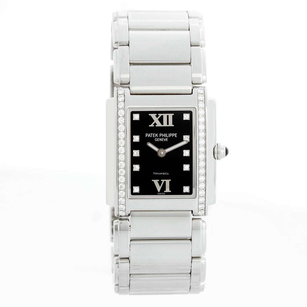 Patek Philippe Tiffany Twenty-4 Ladies Steel & Diamond Watch 4910/10A