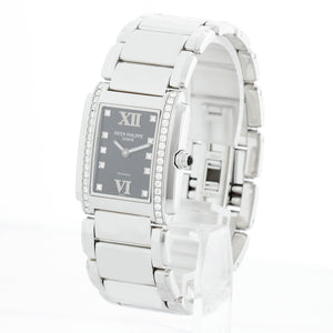 Patek Philippe Tiffany Twenty-4 Ladies Steel & Diamond Watch 4910/10A