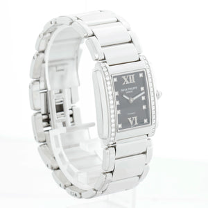 Patek Philippe Tiffany Twenty-4 Ladies Steel & Diamond Watch 4910/10A