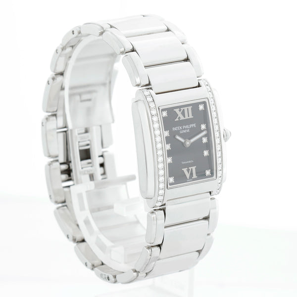 Patek Philippe Tiffany Twenty-4 Ladies Steel & Diamond Watch 4910/10A
