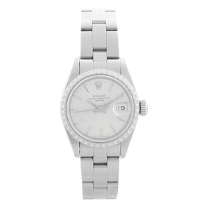 Ladies Rolex Date Steel Watch 69240 Silver Dial