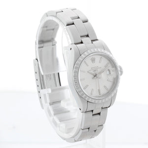 Ladies Rolex Date Steel Watch 69240 Silver Dial
