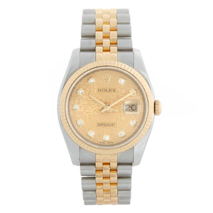 Rolex Datejust Men's 2-Tone Diamond Watch 116233
