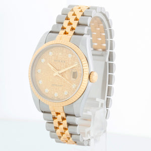 Rolex Datejust Men's 2-Tone Diamond Watch 116233