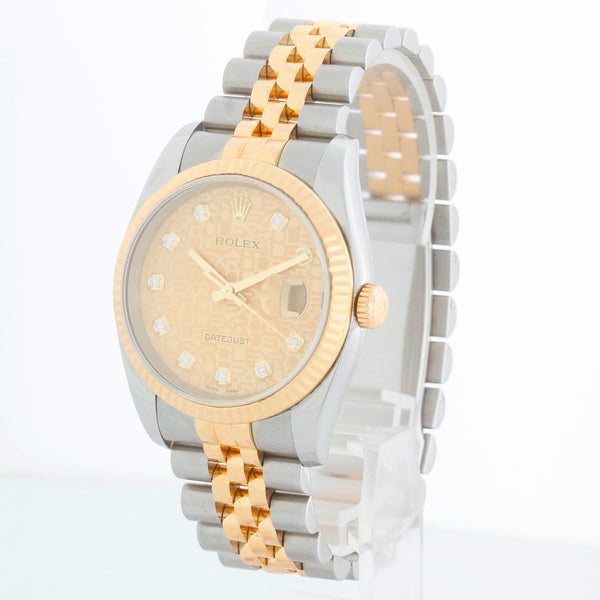 Rolex Datejust Men's 2-Tone Diamond Watch 116233
