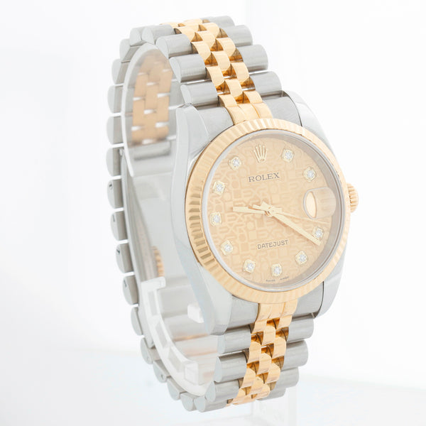 Rolex Datejust Men's 2-Tone Diamond Watch 116233