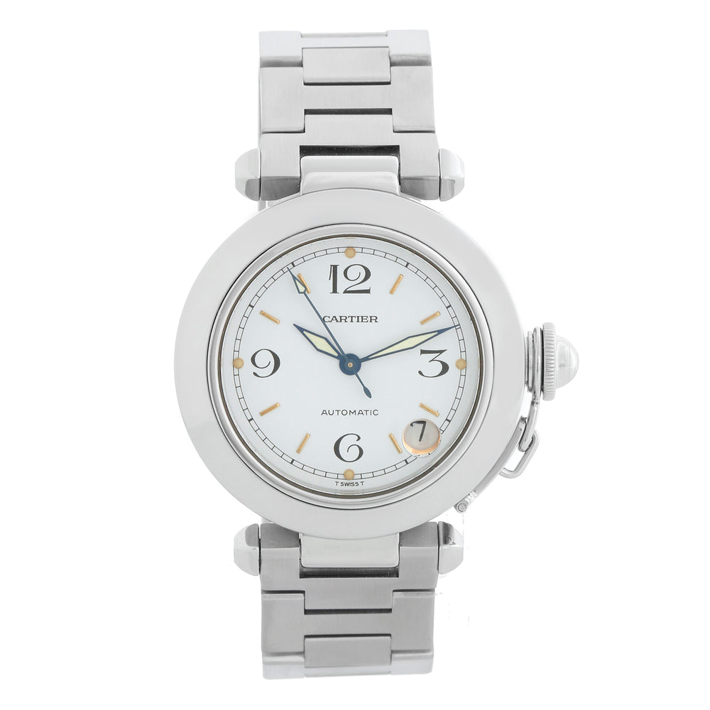 Cartier Pasha C Midsize Stainless Steel Men's or Ladies Watch 2324 W31015M7