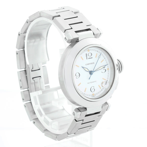 Cartier Pasha C Midsize Stainless Steel Men's or Ladies Watch 2324 W31015M7