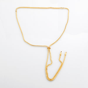 14K Yellow Gold Lariat Necklace With Diamonds