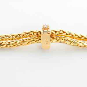 14K Yellow Gold Lariat Necklace With Diamonds