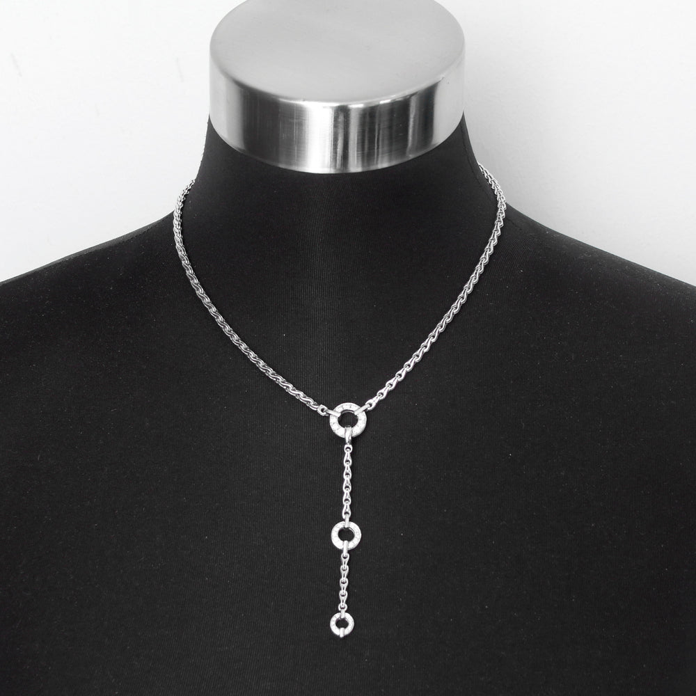 Di Modolo "Tempia" detachable 18k White Gold Earring & Necklace Set