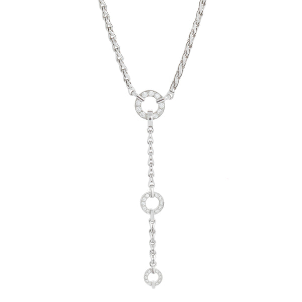 Di Modolo "Tempia" detachable 18k White Gold Earring & Necklace Set