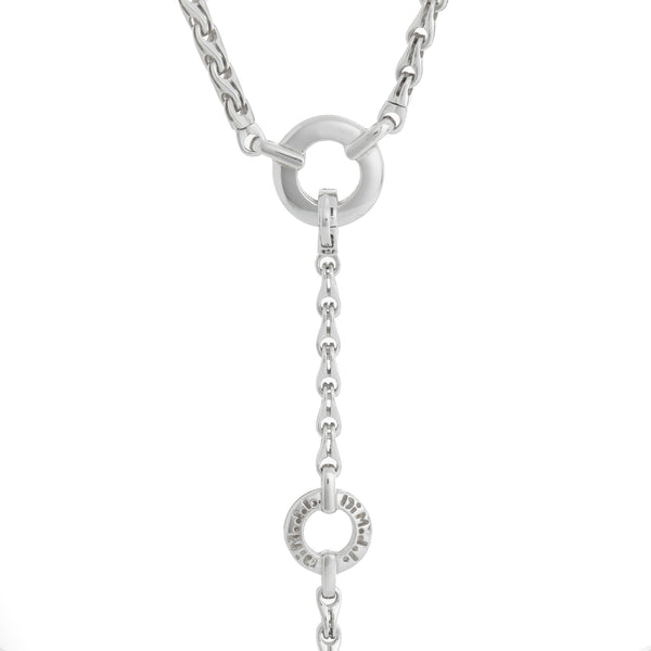 Di Modolo "Tempia" detachable 18k White Gold Earring & Necklace Set