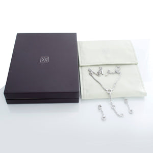 Di Modolo "Tempia" detachable 18k White Gold Earring & Necklace Set