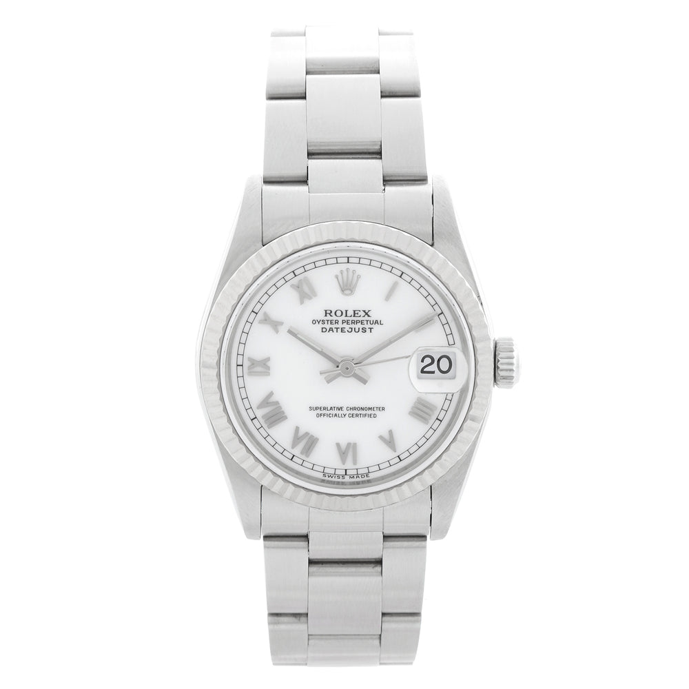 Rolex Datejust Midsize White Dial Steel Watch 78274
