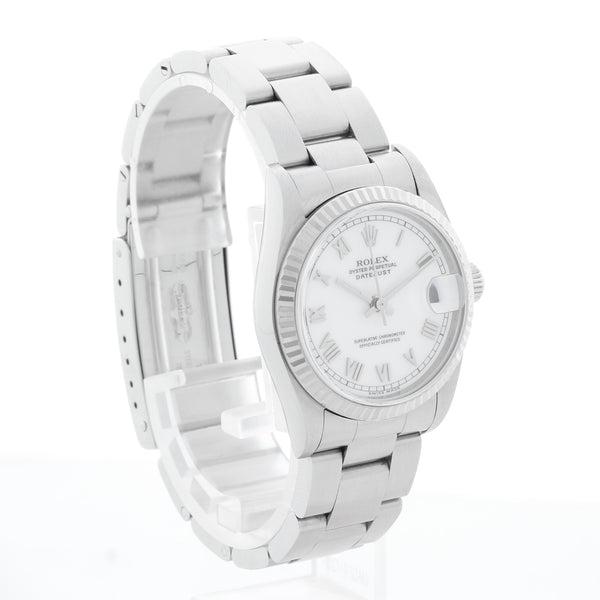 Rolex Datejust Midsize White Dial Steel Watch 78274