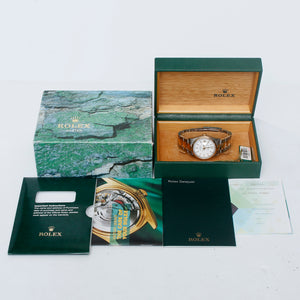 Rolex Datejust Men's White Stick Dial 2-Tone Watch 16233