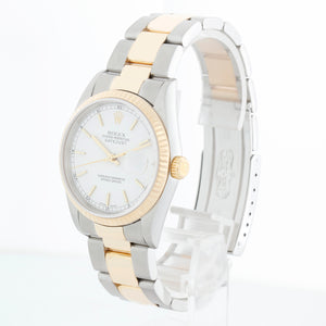 Rolex Datejust Men's White Stick Dial 2-Tone Watch 16233