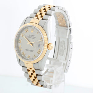 Rolex Datejust Men's Steel Watch 16233 Silver Dial