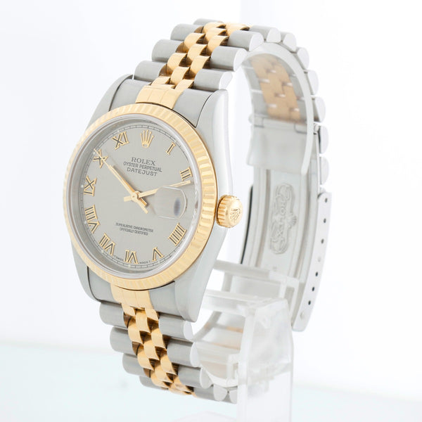 Rolex Datejust Men's Steel Watch 16233 Silver Dial