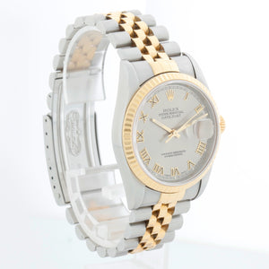 Rolex Datejust Men's Steel Watch 16233 Silver Dial