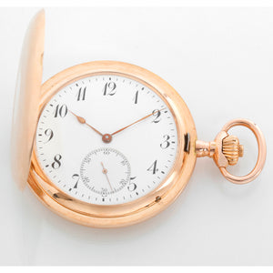 IWC 14k Gold Pocket Men's Hunting Case Antique Pocket Watch