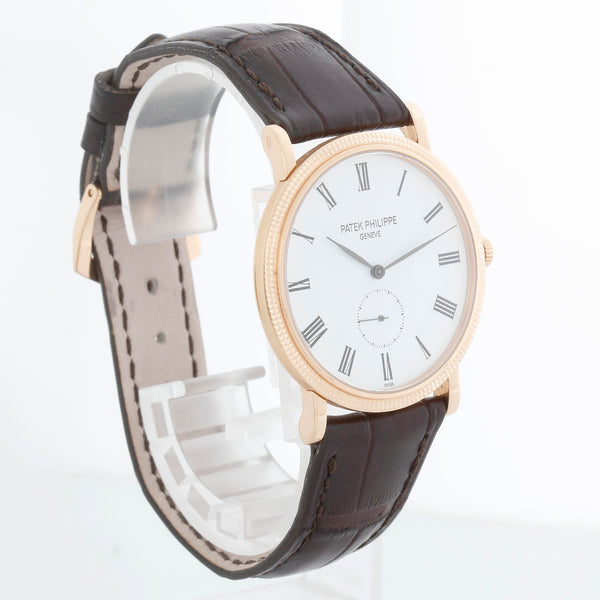 Rare Patek Philippe Calatrava 18k Rose Gold Men's Watch 5116R