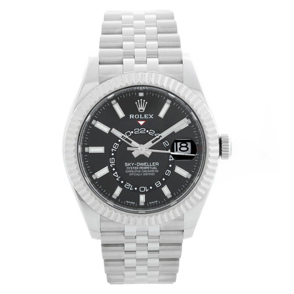 Rolex Sky-Dweller Stainless Steel Black Dial Jubilee 326934