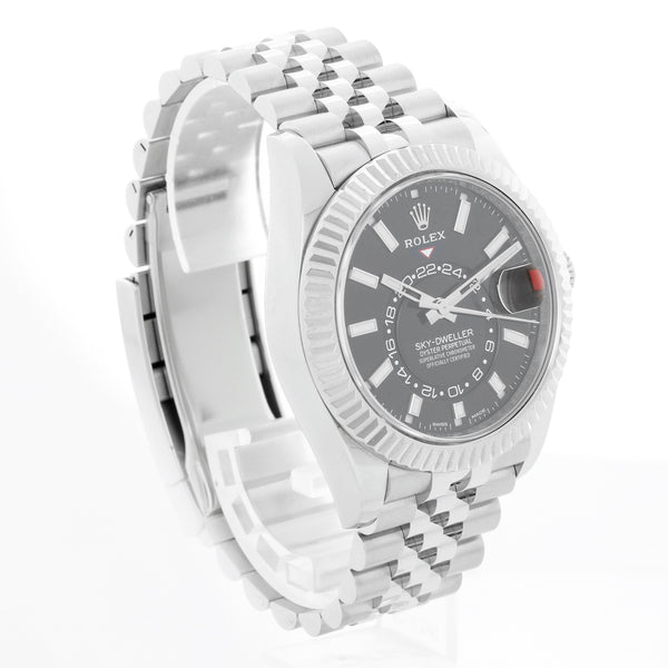 Rolex Sky-Dweller Stainless Steel Black Dial Jubilee 326934