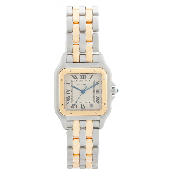 Cartier Midsize 2-Row Panther 2-Tone Steel & Gold Watch W25027B8