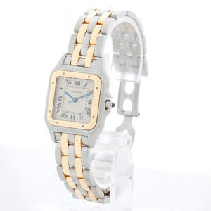 Cartier Midsize 2-Row Panther 2-Tone Steel & Gold Watch W25027B8