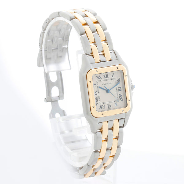 Cartier Midsize 2-Row Panther 2-Tone Steel & Gold Watch W25027B8