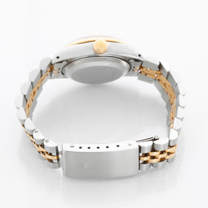 Rolex Ladies 2-Tone Datejust Watch 69173 White Roman Dial – Image 4