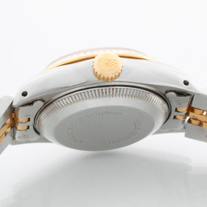 Rolex Ladies 2-Tone Datejust Watch 69173 White Roman Dial – Image 5