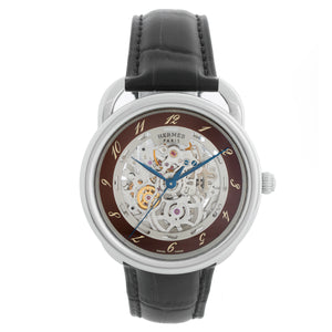 Hermes Arceau Squelette Automatic Stainless Steel Watch AR6.710A